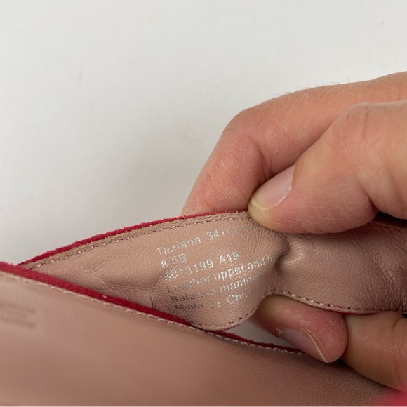 Taryn Rose Red White Leather Thong Slip On Sandals Shoes Women Size 8.5 B - Picture 8 of 8